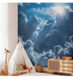 Fototapeet - Animated Scenery: The Sun Battling with Clouds