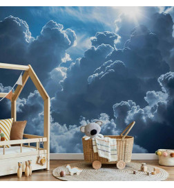 Mural de parede - Animated Scenery: The Sun Battling with Clouds