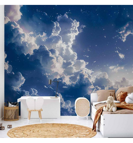 Papier peint - Starry Clouds and Delicate Light Over a Corner of the Sky