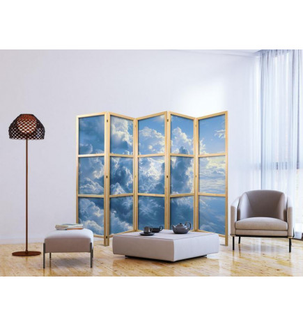 Biombo japonés - Ocean in the Air: Waving Clouds Reflecting Morning Light