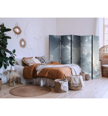 Room Divider - Astral Calm: Stars Scattered Above Gentle Clouds
