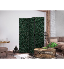 Biombo - Dense Vegetation - Botanical Patterns in Illustrative Style Green