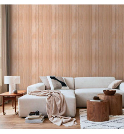 Tappezzeria murale - Light Wood - Vertical panels in a warm beige shade