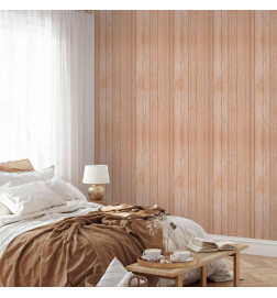 Tappezzeria murale - Light Wood - Vertical panels in a warm beige shade
