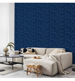 Tapisserie murale - Cosmic Inspirations - Pattern with Stars and Constellations on a Dark Background