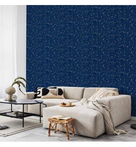 Tappezzeria murale - Cosmic Inspirations - Pattern with Stars and Constellations on a Dark Background
