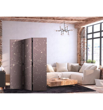 Paravento - Night Sky - Artistic Constellations and Stars in Pastel Shades