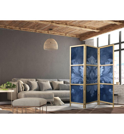 Biombo japonés - Ornament in Blue and Cool Colors - Dark Blue Decoration
