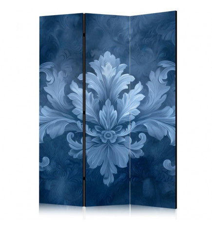 Biombo - Ornament in Blue and Cool Colors Dark Blue Decoration