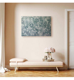 Paveikslas - Ornaments in Worn Muted Turquoises: Delicate Plant Pattern