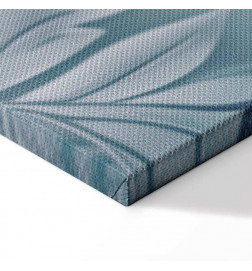 Slika - Ornaments in Worn Muted Turquoises: Delicate Plant Pattern