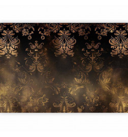 Foto tapete - Baroque Ornaments in Patinated Gold and Browns: Retro Motif