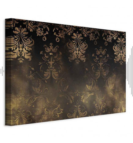 Cuadro - Baroque Ornaments in Patinated Gold and Browns: Retro Motif