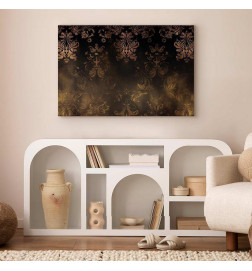 Cuadro - Baroque Ornaments in Patinated Gold and Browns: Retro Motif