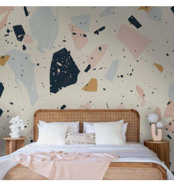Foto tapete - Terrazzo with Large Scaled Stones in Subdued Colors