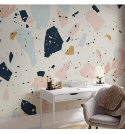 Wall Mural - Terrazzo with Large Scaled Stones in Subdued Colors