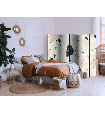 Paravent - Terrazzo with Large - Scaled Stones in Subdued Colors