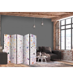 Vouwscherm - Terrazzo in Confetti Style - Violet-Pink - Colorful Pattern