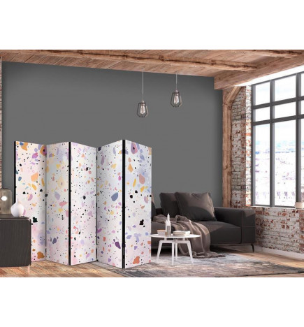 Paravan - Terrazzo in Confetti Style - Violet-Pink - Colorful Pattern
