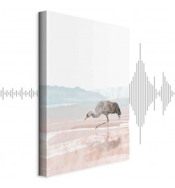 Canvas Print - Crane in the Morning (1 Part) Vertical