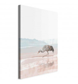 Canvas Print - Crane in the Morning (1 Part) Vertical