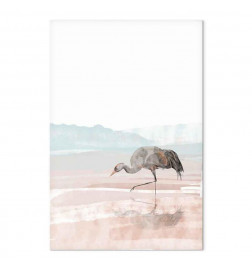 Canvas Print - Crane in the Morning (1 Part) Vertical