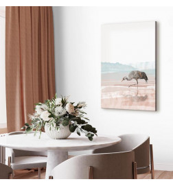 Canvas Print - Crane in the Morning (1 Part) Vertical