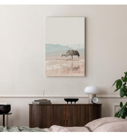 Canvas Print - Crane in the Morning (1 Part) Vertical