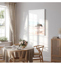 Canvas Print - Crane in the Morning (1 Part) Vertical