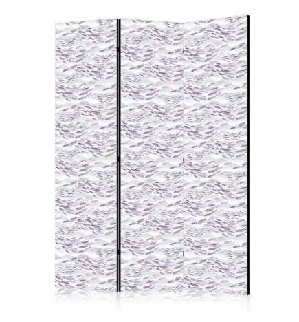 Paravan - Fish in Subdued Colors - Shoal of Small Fish in Light Purple and Delicate Pink Against Gray Waves