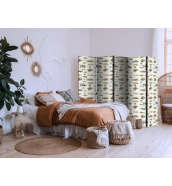 Španska stena - Unusual Species of Fish - a Cluster of Fish in Muted Colors in Retro Style Against a Background of Beige