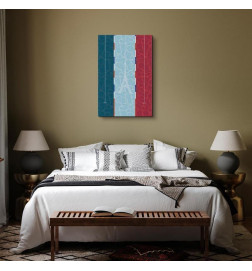 Slika - Graphic Illustration of a Swimming Pool Against the Backdrop of the French Flag