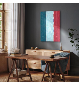 Tableau - Graphic Illustration of a Swimming Pool Against the Backdrop of the French Flag
