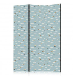 Aizslietnis - Illustration - Yellow-Blue Airplanes Against a Blue Sky