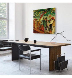 Leinwandbild - August Macke – Spaziergänger am See