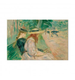 Schilderij - Berthe Morisot – Sur un banc de Bois de Boulogne