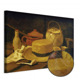 Leinwandbild - Vincent Van Gogh – Still life with yellow straw hat