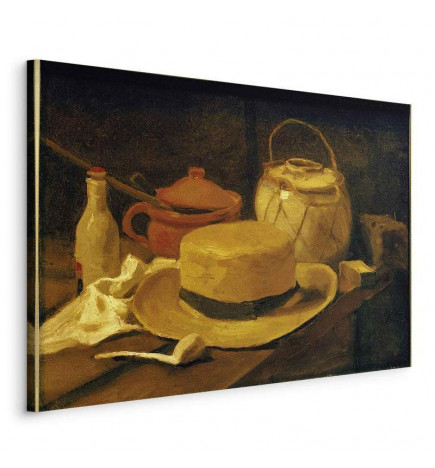 Leinwandbild - Vincent Van Gogh – Still life with yellow straw hat