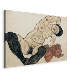 Slika - Egon Schiele – Liegender Akt mit gelbem Handtuch