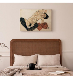 Tableau - Egon Schiele – Liegender Akt mit gelbem Handtuch