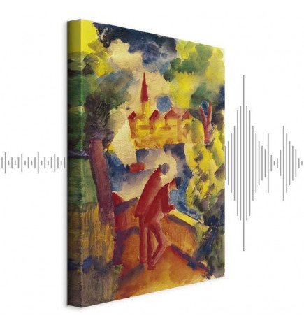 Canvas Print - August Macke – Men on the Road by the Lake