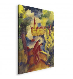 Canvas Print - August Macke – Men on the Road by the Lake