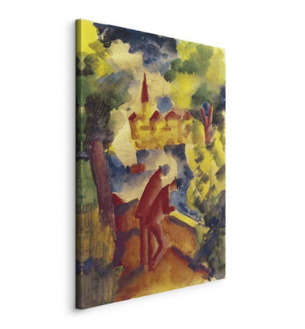 Canvas Print - August Macke – Men on the Road by the Lake