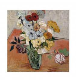 Tableau - Vincent Van Gogh – Stilllife with Japanese vase, roses and anemones