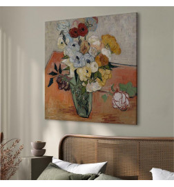 Tablou - Vincent Van Gogh – Stilllife with Japanese vase, roses and anemones
