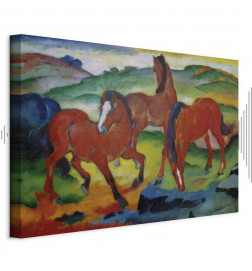 Leinwandbild - Franz Marc – The Red Horses (Grazing Horses IV)