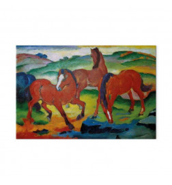 Canvas Print - Franz Marc – The Red Horses (Grazing Horses IV)