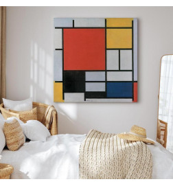 Canvas Print - Piet Mondrian – Composition with red, yellow blue and black