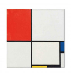 Leinwandbild - Piet Mondrian – Composition No III, with red, blue, yellow and black