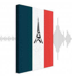 Tablou - French Flag With Graphic Eiffel Tower